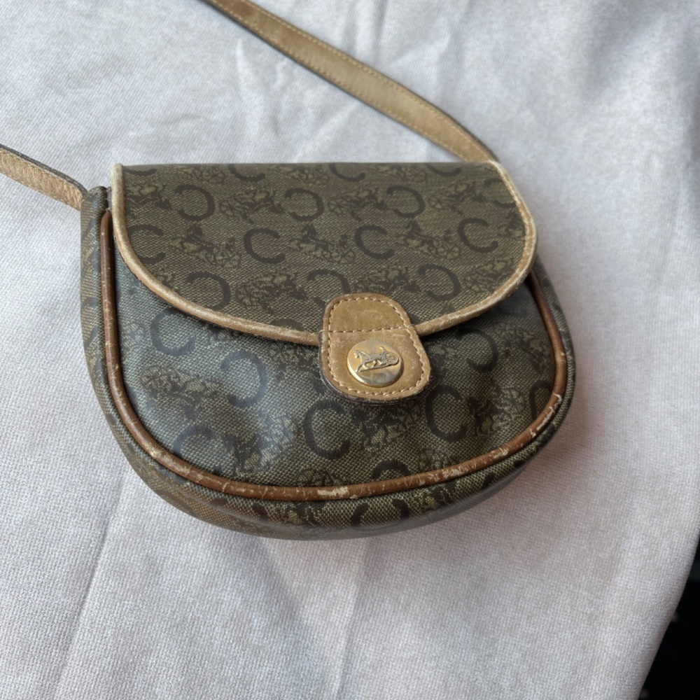Rare Collectible Leather Horse Pocket Monogram Crossbody Bag purse - Picture 12 of 12